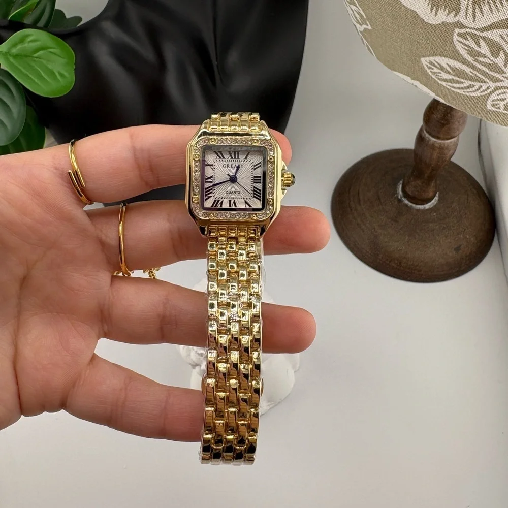 Panthère Gold Plated Stainless Steel Watch